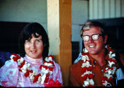 Wilcommen, No. 0044 Young White Couple in Leis